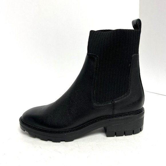 Dolce Vita Linza Women's Boot Black Leather Size 8.5 M